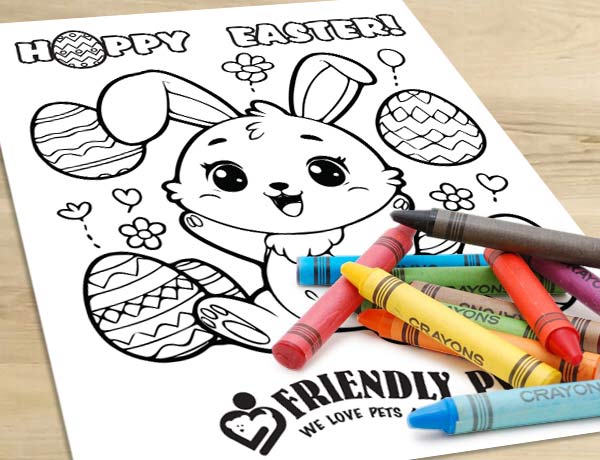 Coloring sheet with crayons